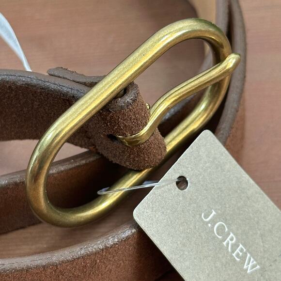 J Crew Women's Dark Chocolate Suede Belt Size S - Picture 3 of 5